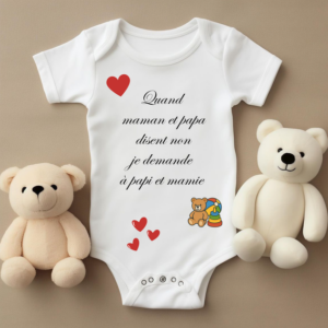 Body bébé personnalisé avec prénom ou message