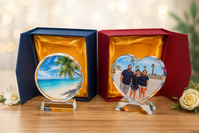 Bloc cristal personnalisé avec photo – Cadeau souvenir élégant