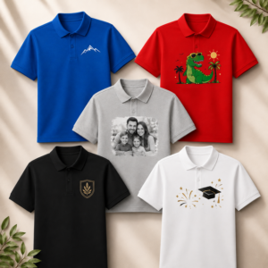Polo personnalisé avec photo, logo ou texte