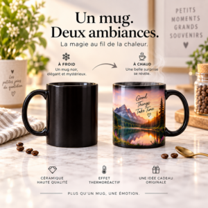 Mug magique personnalisé effet chaleur